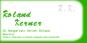 roland kerner business card